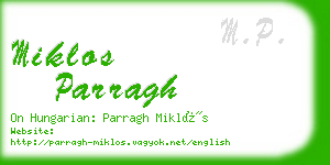 miklos parragh business card